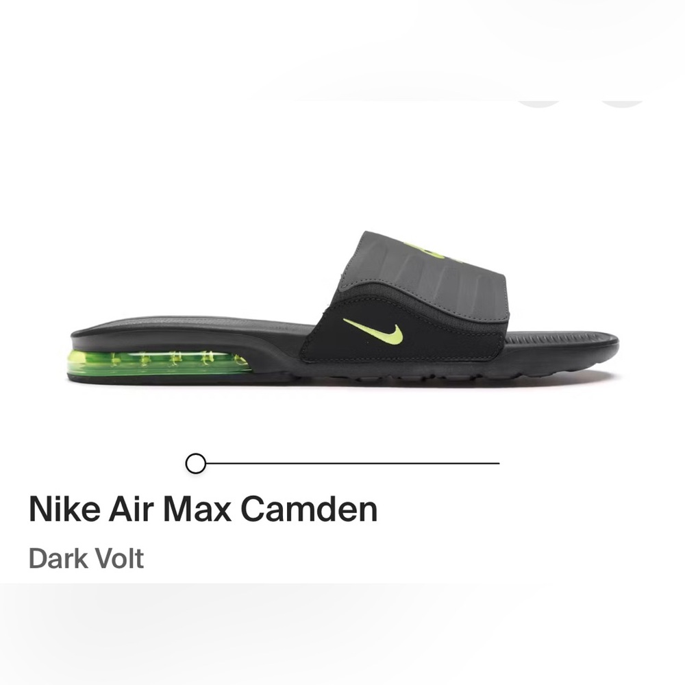 Nike Air Max Camden Sandals Slides Dark Volt  BQ4626-001 Men Size 9